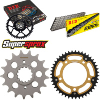 Kettensatz Stealth gold f&uuml;r: HONDA X-11, CB1100 SF 00-03 17-43-110 DID530VX3 Endlos