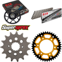 Kettensatz Stealth gold f&uuml;r: DUCATI 695 Monster 07-07 15-42-106 DID520ZVM-X Endlos