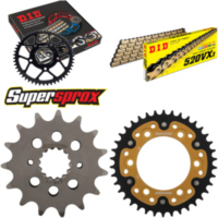 Kettensatz Stealth gold f&uuml;r: DUCATI 600 Monster 94-94/750 15-38-098 DID520VX3(G&B) Endlos