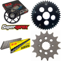 Kettensatz Stealth Edge schwarz f&uuml;r: DUCATI 916 /Biposto/ 15-36-094 DID525VX3 Niet