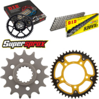 Kettensatz Stealth gold f&uuml;r: DUCATI 899 Panigale R 14-15/ 15-44-106 DID520VX3 Niet