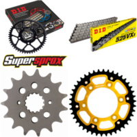 Kettensatz Stealth gold f&uuml;r: DUCATI Sport Touring ST2 97- 15-42-102 DID525VX3 Endlos