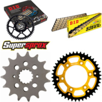 Kettensatz Stealth gold f&uuml;r: DUCATI Sport Touring ST2 97- 15-42-102 DID525VX3(G&B) Endlos