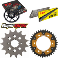 Kettensatz Stealth gold f&uuml;r: DUCATI 916 Monster S4 01-03 15-37-100 DID525VX3 Endlos