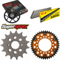 Kettensatz Stealth gold f&uuml;r: DUCATI Sport Touring ST4 99-03 15-43-102 DID525VX3 Niet