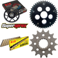 Kettensatz Stealth schwarz f&uuml;r: DUCATI 1199 Panigale R 12 15-39-104 DID525VX3(G&B) Niet