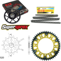 Kettensatz Stealth gold f&uuml;r: YAMAHA WR125 99-01/YZ125 99-01 13-48-112 DID520NZ Clip