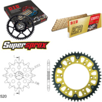 Kettensatz Stealth gold f&uuml;r: YAMAHA WR125 99-01/YZ125 99-01 13-48-112 DID520ERT2(G&G) Clip