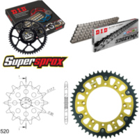 Kettensatz Stealth gold f&uuml;r: YAMAHA WR125 99-01/YZ125 99-01 13-48-112 DID520ZVM-X Niet