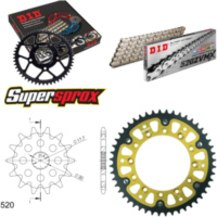 Kettensatz Stealth gold f&uuml;r: YAMAHA WR125 99-01/YZ125 99-01 13-48-112 DID520ZVM-X(S&S) Endlos