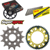 Kettensatz Stealth gold f&uuml;r: YAMAHA YZ125 05-08 13-48-112 DID520VX3 Clip