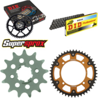 Kettensatz Stealth gold f&uuml;r: YAMAHA XV125 Virago 97-99 13-47-114 DID520 Clip