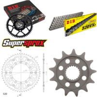 Kettensatz Stealth gold f&uuml;r: YAMAHA YZ250 F 10-15 13-51-116 DID520VX3 Clip