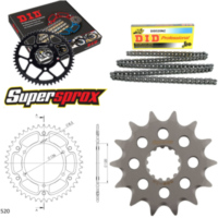 Kettensatz Stealth silber f&uuml;r: YAMAHA TDR250 88-90 14-45-108 DID520NZ Clip