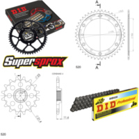 Kettensatz Stealth rot f&uuml;r: YAMAHA TT250 R 93-99 14-44-106 DID520 Clip