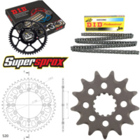 Kettensatz Stealth gold f&uuml;r: YAMAHA YZ250 08-08/YZ400 F 9 13-49-114 DID520NZ Clip