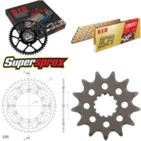 Kettensatz Stealth gold f&uuml;r: YAMAHA YZ250 08-08/YZ400 F 9 13-49-114 DID520ERT2(G&G) Clip