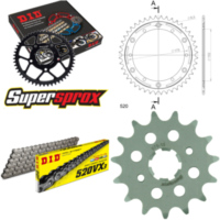 Kettensatz Stealth rot f&uuml;r: YAMAHA TT600 Street Enduro 15-44-110 DID520VX3 Niet