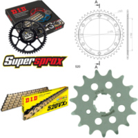 Kettensatz Stealth rot f&uuml;r: YAMAHA TT600 Street Enduro 15-44-110 DID520VX3(G&B) Clip