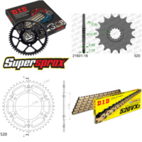 Kettensatz Stealth gold f&uuml;r: YAMAHA XTZ Super Tenere 89-98 16-46-112 DID520VX3(G&B) Endlos