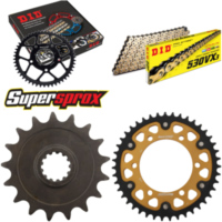 Kettensatz Stealth gold f&uuml;r: YAMAHA YZF750 R7 99-00 17-43-118 DID530VX3(G&B) Niet