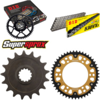 Kettensatz Stealth gold f&uuml;r: YAMAHA FZR1000 Exup >530< 89 17-47-110 DID530VX3 Endlos