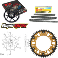 Kettensatz Stealth gold f&uuml;r: KAWASAKI KX125 90-91 12-48-112 DID520NZ Clip