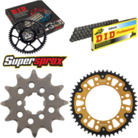 Kettensatz Stealth gold f&uuml;r: KAWASAKI KX125 94-95/KX125 0 12-49-110 DID520 Clip