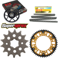 Kettensatz Stealth gold f&uuml;r: KAWASAKI KX250 92-93 14-49-114 DID520NZ Clip