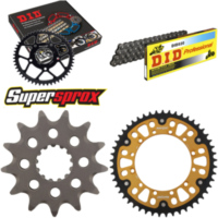 Kettensatz Stealth gold f&uuml;r: KAWASAKI KX250 02-04 13-49-114 DID520 Clip