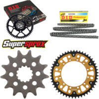 Kettensatz Stealth gold f&uuml;r: KAWASAKI KX250 02-04 13-49-114 DID520NZ Clip