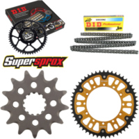 Kettensatz Stealth gold f&uuml;r: KAWASAKI KX250 05-06 13-51-116 DID520NZ Clip