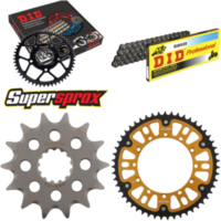 Kettensatz Stealth gold f&uuml;r: KAWASAKI KX250 07-08 14-51-116 DID520 Clip