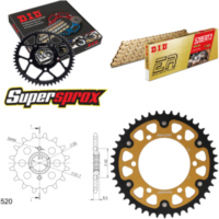 Kettensatz Stealth gold f&uuml;r: KAWASAKI EL250 88-96 14-44-114 DID520ERT2(G&G) Clip