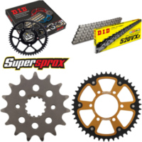 Kettensatz Stealth gold f&uuml;r: KAWASAKI ZXR400 91-99 15-45-110 DID520VX3 Clip