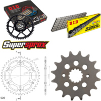 Kettensatz Stealth gold f&uuml;r: KAWASAKI GPZ500 S 94-03 16-41-104 DID520VX3 Endlos