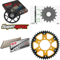 Kettensatz Stealth gold f&uuml;r: KAWASAKI ZX-6R /RR 09-12/ZX- 16-43-112 DID520ZVM-X(S&S) Niet