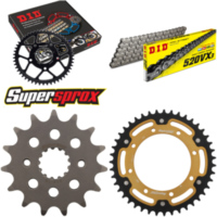 Kettensatz Stealth gold f&uuml;r: KAWASAKI KLR650 87-88/KLR650 15-43-106 DID520VX3 Niet