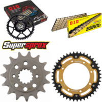 Kettensatz Stealth gold f&uuml;r: KAWASAKI KLR650 Tengai 90-94 15-43-106 DID520VX3(G&B) Clip