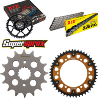 Kettensatz Stealth gold f&uuml;r: KAWASAKI GPX750R 87-90 16-47-110 DID530VX3 Endlos