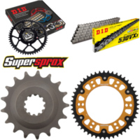 Kettensatz Stealth gold f&uuml;r: KAWASAKI GPZ900 R 90-96 17-48-112 DID530VX3 Endlos