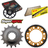 Kettensatz Stealth gold f&uuml;r: KAWASAKI Zephyr 1100 92-97 16-48-116 DID530VX3(G&B) Endlos