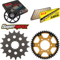 Kettensatz Stealth gold f&uuml;r: KAWASAKI ZX-12R 1200 00-06 18-46-116 DID530VX3(G&B) Endlos