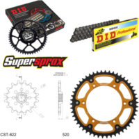 Kettensatz Stealth gold f&uuml;r: HUSQVARNA CR125 98-08/WR125 13-50-114 DID520 Clip