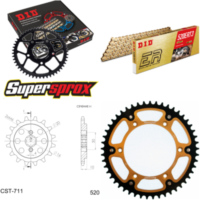 Kettensatz Stealth gold f&uuml;r: HUSQVARNA SM125 S 00-06 14-49-114 DID520ERT2(G&G) Clip