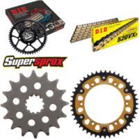 Kettensatz Stealth gold f&uuml;r: HUSQVARNA SM610 /S 00-08 16-45-120 DID520VX3(G&B) Clip