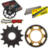 Kettensatz Stealth gold f&uuml;r: HUSABERG FC450 04-06 13-48-116 DID520VX3 Endlos