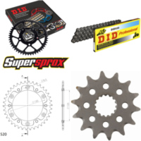 Kettensatz Stealth gold f&uuml;r: HUSABERG FS570 Supermoto 10-11 14-38-110 DID520 Clip