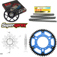 Kettensatz Stealth blau TM Cross 400 02-10/SMF400 F 13-50-116 DID520NZ Clip