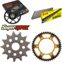 Kettensatz Stealth gold f&uuml;r: SUZUKI RM125 92-93/RM125 00- 13-49-114 DID520VX3 Niet